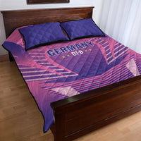Germany 2024 Football Quilt Bed Set DFB Team Pink Version - Wonder Print Shop