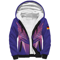 Personalized Germany 2024 Football Sherpa Hoodie DFB Team Pink Version - Wonder Print Shop