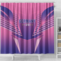 Germany 2024 Football Shower Curtain DFB Team Pink Version