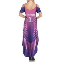 Personalized Germany 2024 Football Summer Maxi Dress DFB Team Pink Version - Wonder Print Shop