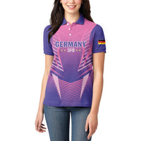 Personalized Germany 2024 Football Women Polo Shirt DFB Team Pink Version - Wonder Print Shop