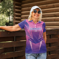 Personalized Germany 2024 Football Women Polo Shirt DFB Team Pink Version - Wonder Print Shop