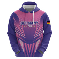 Personalized Germany 2024 Football Zip Hoodie DFB Team Pink Version - Wonder Print Shop