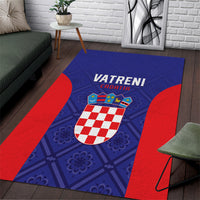 Croatia 2024 Football Area Rug Hrvatska Vatreni - Wonder Print Shop
