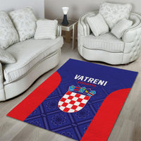 Croatia 2024 Football Area Rug Hrvatska Vatreni - Wonder Print Shop