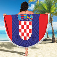 Croatia 2024 Football Beach Blanket Hrvatska Vatreni - Wonder Print Shop