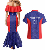 Personalized Croatia 2024 Football Couples Matching Mermaid Dress and Hawaiian Shirt Hrvatska Vatreni - Wonder Print Shop