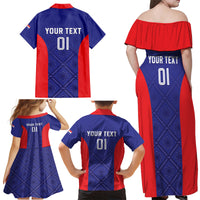 Personalized Croatia 2024 Football Family Matching Off Shoulder Maxi Dress and Hawaiian Shirt Hrvatska Vatreni - Wonder Print Shop