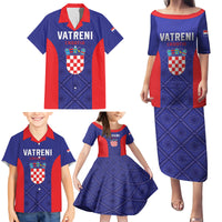 Personalized Croatia 2024 Football Family Matching Puletasi and Hawaiian Shirt Hrvatska Vatreni - Wonder Print Shop