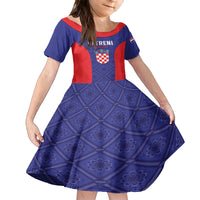 Personalized Croatia 2024 Football Family Matching Tank Maxi Dress and Hawaiian Shirt Hrvatska Vatreni - Wonder Print Shop
