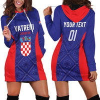 Personalized Croatia 2024 Football Hoodie Dress Hrvatska Vatreni - Wonder Print Shop