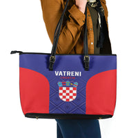 Croatia 2024 Football Leather Tote Bag Hrvatska Vatreni - Wonder Print Shop