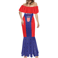 Personalized Croatia 2024 Football Mermaid Dress Hrvatska Vatreni - Wonder Print Shop