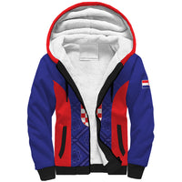 Personalized Croatia 2024 Football Sherpa Hoodie Hrvatska Vatreni - Wonder Print Shop