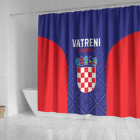 Croatia 2024 Football Shower Curtain Hrvatska Vatreni