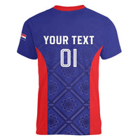 Personalized Croatia 2024 Football Women V-Neck T-Shirt Hrvatska Vatreni - Wonder Print Shop