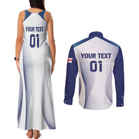 Personalized England 2024 Football Couples Matching Tank Maxi Dress and Long Sleeve Button Shirt Come On The Three Lions - Wonder Print Shop