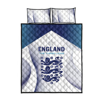 England 2024 Football Quilt Bed Set Come On The Three Lions - Wonder Print Shop