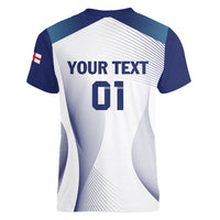 Personalized England 2024 Football Women V-Neck T-Shirt Come On The Three Lions - Wonder Print Shop