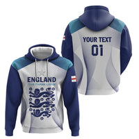 Personalized England 2024 Football Zip Hoodie Come On The Three Lions - Wonder Print Shop