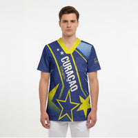 Personalized Country of Curacao Scrub Top Proud of Our Flag
