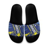 Country of Curacao Slide Sandals Proud of Our Flag