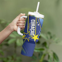 Personalized Country of Curacao Tumbler With Handle Proud of Our Flag