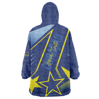 Personalized Country of Curacao Wearable Blanket Hoodie Proud of Our Flag