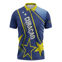 Personalized Country of Curacao Zipper Polo Shirt Proud of Our Flag