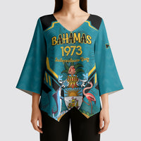 Personalized Bahamas 1973 Kimono Sleeve Blouse Happy Independence Day