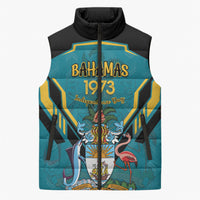 Personalized Bahamas 1973 Sleeveless Puffer Jacket Happy Independence Day