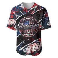 No Kings In America Since 1776 Baseball Jersey Grunge Style - Wonder Print Shop