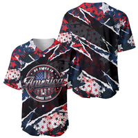 No Kings In America Since 1776 Baseball Jersey Grunge Style - Wonder Print Shop