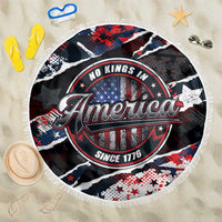 No Kings In America Since 1776 Beach Blanket Grunge Style - Wonder Print Shop