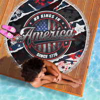 No Kings In America Since 1776 Beach Blanket Grunge Style - Wonder Print Shop