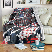 No Kings In America Since 1776 Blanket Grunge Style - Wonder Print Shop