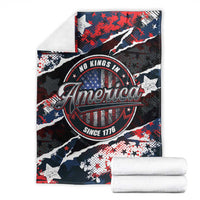 No Kings In America Since 1776 Blanket Grunge Style - Wonder Print Shop