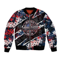 No Kings In America Since 1776 Bomber Jacket Grunge Style - Wonder Print Shop