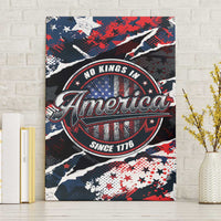 No Kings In America Since 1776 Canvas Wall Art Grunge Style - Wonder Print Shop