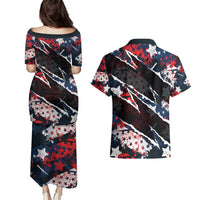 No Kings In America Since 1776 Couples Matching Puletasi and Hawaiian Shirt Grunge Style - Wonder Print Shop