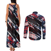 No Kings In America Since 1776 Couples Matching Tank Maxi Dress and Long Sleeve Button Shirt Grunge Style - Wonder Print Shop