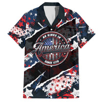 No Kings In America Since 1776 Family Matching Off The Shoulder Long Sleeve Dress and Hawaiian Shirt Grunge Style - Wonder Print Shop