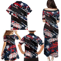 No Kings In America Since 1776 Family Matching Puletasi and Hawaiian Shirt Grunge Style - Wonder Print Shop