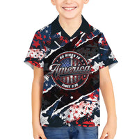 No Kings In America Since 1776 Family Matching Short Sleeve Bodycon Dress and Hawaiian Shirt Grunge Style - Wonder Print Shop