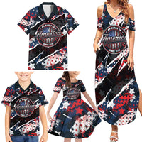 No Kings In America Since 1776 Family Matching Summer Maxi Dress and Hawaiian Shirt Grunge Style - Wonder Print Shop