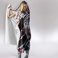No Kings In America Since 1776 Hooded Blanket Grunge Style - Wonder Print Shop
