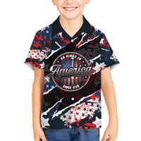 No Kings In America Since 1776 Kid Hawaiian Shirt Grunge Style - Wonder Print Shop