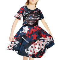 No Kings In America Since 1776 Kid Short Sleeve Dress Grunge Style - Wonder Print Shop