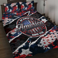 No Kings In America Since 1776 Quilt Bed Set Grunge Style - Wonder Print Shop