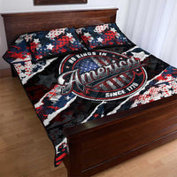 No Kings In America Since 1776 Quilt Bed Set Grunge Style - Wonder Print Shop